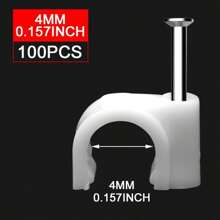 100pcs Steel Cable Clips, Suitable For Fixing 4/5/6/7/8/9/10mm Cables