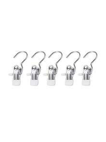 20/10/5/1 Pieces Of Stainless Steel Clothes Clip, Stainless Steel Clothes Hanger Hooks, Simple Stainless Steel Hook Clip,30/40/42 Pieces Of Stainless Steel Clips,Laundry Pegs With Hooks,(Coat) Hanger,Interior ,Portable Hanging Clothes Clip, Wardrobe Storage Racks, Clothes Hangers Easter Decorations, Mother's Day Clothing Spring Decorations, Holiday Decorations,Hanger Dress Pants Shoes Jeans Boots Skirt - Multicolor - View 16