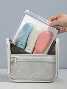 1 pièce/3 pièces Bouteille de voyage rechargeable en silicone étanche et compressible. Ensemble de bouteilles de voyage en silicone pour cosmétiques, shampooing et liquides. Contenants rechargeables et étanches. Ensemble de bouteilles de voyage pratique, essentiels de voyage retour à l'école.