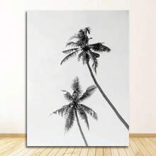 Dipinto di tema surf e , decorazione per soggiorno, cartellone surf, opera d'arte da parete del California, stampa in bianco e nero dell'oceano, tela da spiaggia, con cornice opzionale - Multicolore - Visualizzare 42