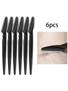 6pcs/Set Stainless Steel Eyebrow Razors - Unscented Multi-Purpose Body Hair Removal Tool, With Sharp Blades For Easy Grooming, Eyebrow Trimmer, Women's Facial Shaver, Facial Hair Remover, With Protective Case, Great Mother's Day Gift For Family