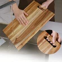 红木砧板，木制厨房砧板，适用于切肉、奶酪、面包、蔬菜和水果，熟食拼盘，奶酪拼盘，面包托盘，适用于蛋糕、小吃和牛排，厨房用具和餐具，公寓必需品和返校用品，圣诞礼物 - 咖啡棕 - 查看 9