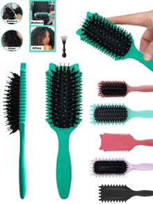 2025 女士卷发梳，造型定型顺发梳，卷发定型和毛躁控制，返校季，旅行度假必备，女士发饰