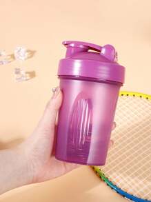 1 pièce Bouteille shaker 400 ml 14 oz pour shakes protéinés, bouteille shaker, tasse à shake fitness, gourde de sport, bouteille shaker avec fouet à billes, facilite l'ajout de doses et de liquides, avec marquages en relief mesurant les onces et les millilitres, parfait pour les shakes protéinés et les smoothies