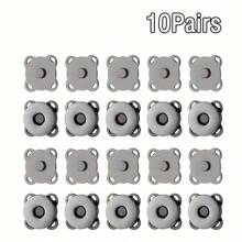 Set de 20 piezas/4 piezas/10 piezas de Botones magnéticos para coser, botones magnéticos invisibles de dibujos animados, botones magnéticos de flor de ciruelo, botones para coser, botones invisibles de metal para coser, cierres de billetera, para manualidades DIY, billetera, bolso, mochila, accesorios, set de botones para manualidades de 14mm