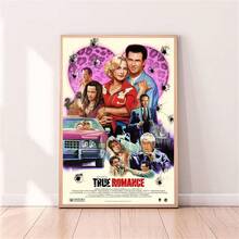 1/3PCS A True Romance, Movie Poster, High Quality Canvas Print, Wall Art, Room Decoration, High Quality Living Room, Bedroom, Dormitory, Kitchen Wall Art, Ideal Gift For Movie Lovers, Aesthetic Wall Decoration Frameless