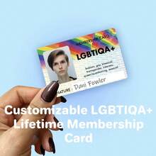 Custom Photo Gay ID Card, Custom Gay Lifetime Membership Card, Custom LGBT Pride Card, Prank Rude Joke Friend Colleague Gift Idea, Joke Meme, Funny Gift - Multicolor - View 7