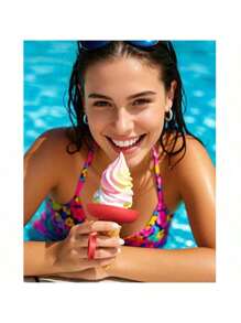 1Pc Silicone Ice Cream Holder Stand Set, Summer Popsicle Holder, Leak-Proof Cone Support With Drip Guard, Portable Ice Pop Mold Tray With Carrying Cases For On-The-Go Snacks - Dishwasher Friendly