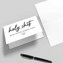 Funny Wedding Day Card, Groom Bride Wedding Day Vows Card, To My Husband Wife On Our Wedding Day Card, Holy We're Getting Married Today - Multicolor - View 4