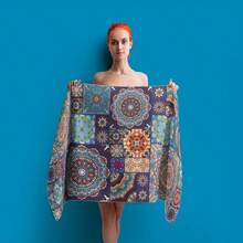 Oversized Bohemian Style Beach Towel - Soft, Lightweight, Super Absorbent Microfiber Towel Suitable For Travel, Swimming, Camping, Yoga, Fitness, Beach Vacation And Beach Parties - A Perfect Gift For Family And Friends - Multicolor - View 47