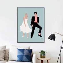 1 pièce Affiche et impression du film Grease Dansant, tableau mural moderne et drôle, peinture sur canevas minimaliste et abstraite de Pulp Fiction, décoration murale avec cadre facultatif
