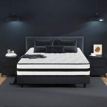 Materasso Singolo Ortopedico 140x190 altezza 25 cm, altamente traspirante, anallergico e adatto a qualsiasi tipo di utilizzo, Anallergico e Antibatterico | Antiacaro e Traspirante - Bianco e nero - Visualizzare 1