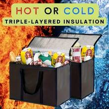 1 pieza Bolsa de lona aislada XL/L, adecuada para camping al aire libre, picnic, comida para llevar y entrega - Bolsa aislada para camping al aire libre, regalo de vacaciones, regalo de verano