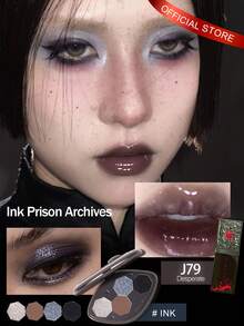 GIRLCULT Ink Prison Archives, Gothic Black, Icy Dark Tones, High Gloss, Non-Sticky, Moisturizing, Matte & Metallic Dual-Tone, Velvety Smooth, Dramatic Contrast, Limited Edition, Artistic Packaging, Avant-Garde Cosmetics, Photography, Special Events, 3.8ml/0.13 Fl Oz + 3.6g/0.13 Oz. - Lưu trữ Ink Prison - Xem 1
