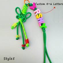 1pc Floral Design Custom Bag Charm, Acrylic Colorful Letter Keychain, Handmade Rope Sunflower Bag Pendant, Heart Keychain, Decorative Pendant, Christmas/Halloween/Easter/Mother's Day Personalized Gift,Apparel Accessories,Chic Autumn,Boyfriend,Girlfriend,Family,Friends