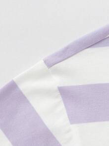 Balabala Children's Short Sleeve T-Shirt Boys/Girls 2025 Summer Quick-Dry Cotton - White Purple - View 6