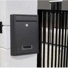 Wall-Mount Mailbox For House Mail Box Galvanized Steel Rust-Proof Metal Post Box - Black - View 11