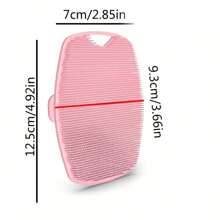 1/2pcs Oval Men's And Women's Universal Exfoliator, Ergonomically Designed Anti Slip Handle, Soft Silicone Body Scrub, Gentle Care, Easy To Clean And Rinse, Suitable For Showering Or Bathing