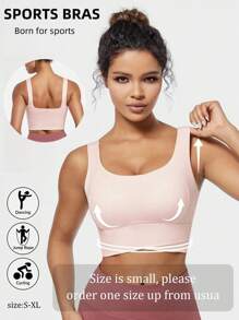 Camiseta de yoga transpirable con sujetador deportivo con función de recogida y a prueba de golpes que le da una hermosa forma a la espalda. Camiseta de entrenamiento para gimnasio.