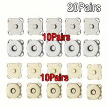Set de 20 piezas/4 piezas/10 piezas de Botones magnéticos para coser, botones magnéticos invisibles de dibujos animados, botones magnéticos de flor de ciruelo, botones para coser, botones invisibles de metal para coser, cierres de billetera, para manualidades DIY, billetera, bolso, mochila, accesorios, set de botones para manualidades de 14mm