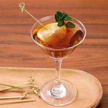 20/50/100/200pcs Knotted Bamboo Fruit Toothpicks, Suitable For Snack, Beverage, Handmade Food Decoration - Great For Christmas, Wedding, And Barbecue Parties