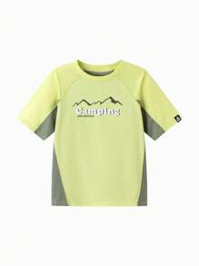 Balabala Children's Short Sleeve T-Shirt 2025 Summer Boys' Top Quick-Dry
