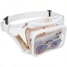 Stadium-Approved Clear Fanny Pack – Adjustable Belt Bag For Concerts & Sports Events | EventGo Series - 白色 - 查看 2