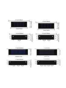 4pcs Mini Solar Wall Lights, 1 LED/2 LED/3 LED/4 LED, 1000 Lumens High Brightness, Solar Power Sensor, Auto On From Dusk To Dawn