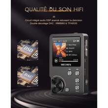 جهاز تشغيل موسيقى MECHEN M30MP3 ، مُشغل صوت رقمي عالي الدقة فائق الجودة ، HIFI ، DSD غير مفقود ، مع بطاقة ذاكرة 64 جيجا بايت