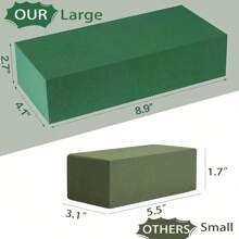 20pcs/10pcs/8pcs/1pc/2pcs/4pcs/6pcs 5.51in X 3.14in X 1.77in - Wet & Dry Flower Foam Bricks, Green Polystyrene Foam Blocks For Flower Arrangement, Plant Decor And Crafts, Suitable For Wedding Decor, Bridal Backdrop, Wedding Arch, Table Centerpieces, Bouquet Filler, Also Applicable For Christmas, Halloween, Thanksgiving, Back-To-School, Valentine's Day, Teacher's Day, Mother's Day