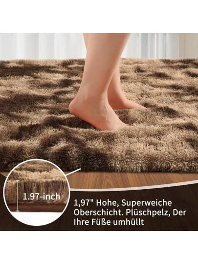 Piece Fluffy Shaggy Living Room Rug,Tie Dye Ultra Zachte Bedroom Vloer Carpet, Non Slip Indoor Mat, Home Kids view 2