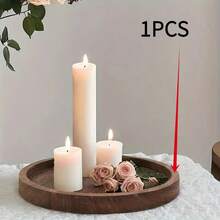 1pc Round Tortoise Tray, Decorative Bathroom Tray, Tortoise Display Tray, Serving Platter Tray, Perfume Tray, For Cosmetics, Jewelry, Skincare Products Storage