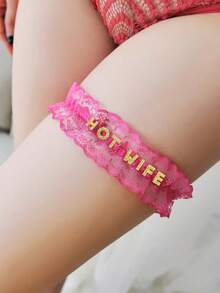 1 件个性化水晶字母名字腿链，性感蕾丝时尚金属水钻腿带，派对表演服装配饰，送给朋友/爱人的节日/生日礼物 - 彩色 - 查看 7