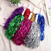 15pcs Glitter Cheerleader Pom Poms - Lightweight , Perfect For Dances, Celebrations And Sports Events Decoration House Storage Home Garden Decoration Holiday Celebrations Birthday Parties Banquets Tea Parties Exquisite Crafts Fashion Match Wedding Summer Gifts Beach Back To School School Supplies Room Decor