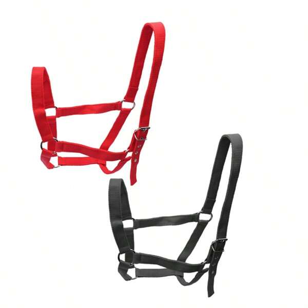 1 pieza Cabezada ajustable de alta calidad, cabezada equina profesional con cinta de polipropileno, adecuada para entrenamiento ecuestre y equitación, imprescindible para equitación al aire libre