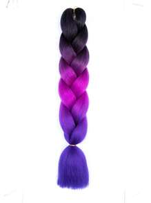 Estensioni per trecce arcobaleno da 24 pollici, capelli sintetici viola professionali, trecce jumbo, estensioni per capelli colorate a gradiente africane per intrecciare all'ingrosso per Ognissanti e Natale