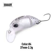 Kingdom 双节小鱼饵 2.3 克 37 毫米 浮动硬饵 ABS 渔具 人造硬饵 摇摆饵 渔具 摇摆器