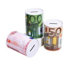 1pc Universal Sealed Coin Bank, (Small 10.5cm, Medium 12.5cm) Cartoon Design Decorative Piggy Bank, (Recommended Medium 12.5cm) For Saving USD, EUR, AUD, GBP, SAR, TMT, EGP, CHF Coins, Small Metal Coin Collection Box