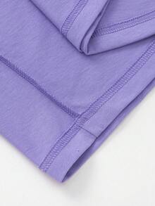 Balabala 2025 Summer New Boys Short Sleeve T-Shirt Quick Dry - Violet - View 8