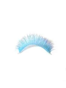 3 pares/caja de pestañas postizas 3D esponjosas y desordenadas de colores, pestañas azules para cosplay, fiesta de disfraces, actuación en el escenario con efecto suave y voluminoso