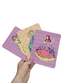 1set Diy Handmade Sticker Art, Princess & Elf Design, Dress-Up Activity, Creative Painting Kit, Activity Book For 3-6-Year-Old Girls, Ideal Birthday Or Holiday Gift, Educational Toy For Girls, Chromatic Drawing Book And Sticker Set For Children