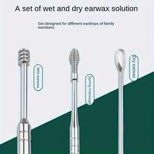10pcs Stainless Steel Ear Wax Removal Tool Set Spiral Rotating Ear Picking Spoon & Ear Picker Spoon For Cleaning & Collecting Ear Wax-Perfect As A Gift For Friends And Family - 10pcs - View 10