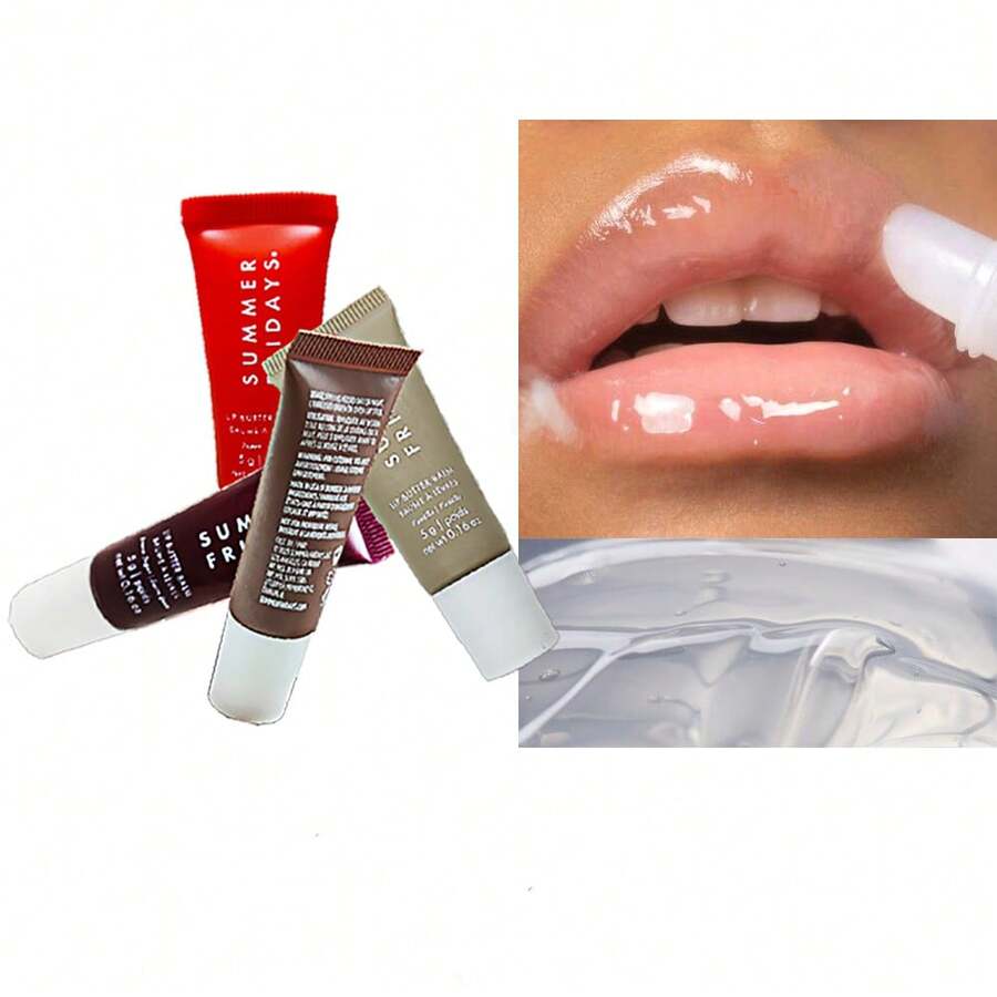 4pcs The Mini Neutrals Lip Butter Balm Set - Conditioning Vegan Lip Balm, Hydrate, Glossy, Lightweight, Moisturize ,Vanilla - Vanilla Beige - Iced Coffee - Brown Sugar - Travel Size - Multicolor - View 1
