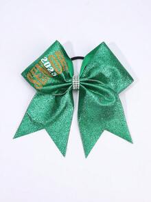 1pc Girls Custom Large Cheer Hair Bows Glitter Ponytail Holder Elastic Band Customized Name For Cheerleading Teen Girls College Sports Multi-Colored - Cheer Bow - View 6