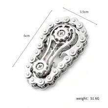 Novos brinquedos de corrente com múltiplas engrenagens, giroscópio de dedo com corrente de bicicleta de metal, brinquedos antiestresse