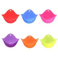 1 Set/2 Pcs Silicone Food Steamer Egg Cups Eggs Poacher Soft High Temperature Resistant Formed Pot Available Digester Mold Kitchen Cooking