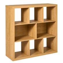 6-Cube Organizer With Storage Cubbies, White Texture - natural pine - View 4