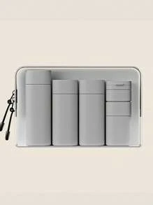 6pcs/Set 15ml/50ml/80ml/100ml Nordic Style Empty Refillable Travel Bottles For Shampoo, Lotion, Shower Gel, Cream