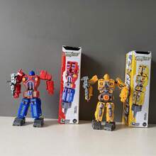 2-In-1 Transformable Robot Pen, Educational Toy And Stationery, Made Of Durable ABS And Polyester, Battery-Free, No Charging Required, Red/Yellow Back To School - Multicolor - View 12