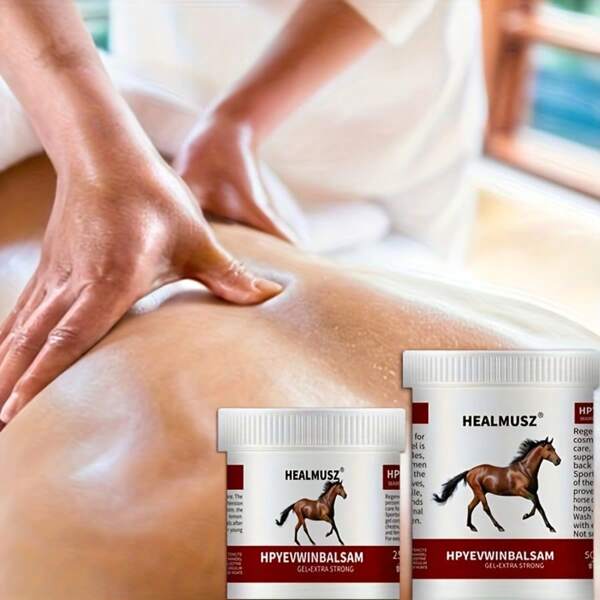 Bálsamo para Cavalo 8,45 oz/16,91 oz - Gel de Castanha com Óleo de Cavalo, Creme de Cavalo Quente, Gel Super Forte para Massagem Corporal, Creme de Massagem com Ervas Chinesas